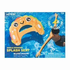 🔥Chill Out Chair Float Splash Hamburger Seat BNWT🔥